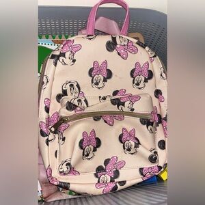 Disney Minnie Mouse Kids Backpack - Pink and Beige